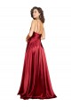 Sleeveless Cowl Neck Silk like Satin Burgundy Long Black Tie Evening Dress / Prom Dress / Bridesmaid Dress Adelaide