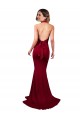 Sleeveless V-Neck Spandex Burgundy Long Formal Evening Gown / Prom Dress / Bridesmaid Dress Adelaide