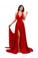 Sleeveless Halter Neck Spandex Red Long Formal Evening Gown / Prom Dress / Bridesmaid Dress Adelaide