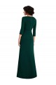 Long Sleeves V-Neck Spandex Dark Green Long Formal Evening Gown / Prom Dress / Bridesmaid Dress Adelaide