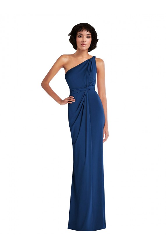 Sleeveless One Shoulder Spandex Royal Blue Long Semi Formal Evening Dress / Prom Dress / Bridesmaid Dress Adelaide