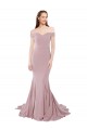 Sleeveless Sweetheart Stretch Crepe Dusty Pink Sweep Train Bridesmaid Dress / Evening Dress Adelaide