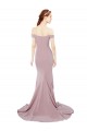 Sleeveless Sweetheart Stretch Crepe Dusty Pink Sweep Train Bridesmaid Dress / Evening Dress Adelaide