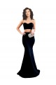 Sleeveless High Neck Stretch Crepe Black Mermaid Long Formal Evening Gown / Prom Dress / Bridesmaid Dress Adelaide