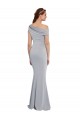 Sleeveless One Shoulder Stretch Crepe Grey Long Formal Dress / Bridesmaid Dress Adelaide