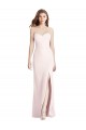 Sleeveless Strapless Stretch Crepe Pink Long Semi Formal Evening Dress / Prom Dress / Bridesmaid Dress Adelaide