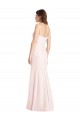 Sleeveless Strapless Stretch Crepe Pink Long Semi Formal Evening Dress / Prom Dress / Bridesmaid Dress Adelaide