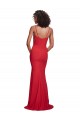 Sleeveless Spaghetti Straps Stretch Crepe Red Long Bridesmaid Dress / Evening Dress Adelaide