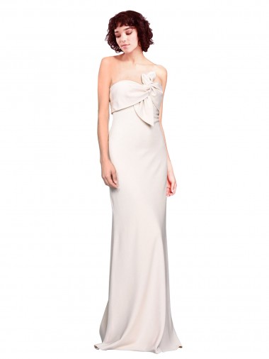 Sleeveless Strapless Stretch Crepe Mermaid Long Prom Dress / Bridesmaid Dress Adelaide