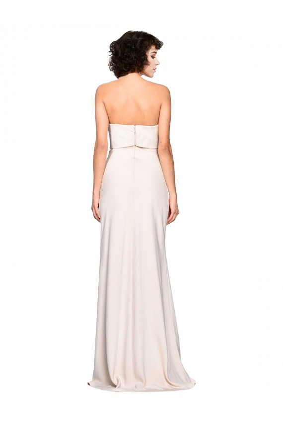Sleeveless Strapless Stretch Crepe Mermaid Long Prom Dress / Bridesmaid Dress Adelaide