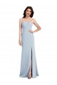 Sleeveless Strapless Stretch Crepe Light Sky Blue Long Bridesmaid Dress / Evening Dress Adelaide