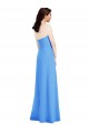 Sleeveless Strapless Stretch Crepe Peacock Blue Long Semi Formal Evening Dress / Prom Dress / Bridesmaid Dress Adelaide