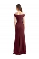 Sleeveless High Neck Stretch Crepe Burgundy Gold Long Prom Dress / Bridesmaid Dress Adelaide