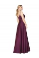 Sleeveless High Neck Stretch Crepe Wild Berry Long Formal Evening Gown / Prom Dress / Bridesmaid Dress Adelaide