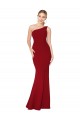 Sleeveless High Neck Stretch Crepe Burgundy Long Formal Evening Gown / Prom Dress / Bridesmaid Dress Adelaide