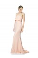 Sleeveless High Neck Stretch Crepe Nude Long Black Tie Evening Gown / Prom Dress / Bridesmaid Dress Adelaide