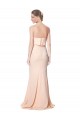 Sleeveless High Neck Stretch Crepe Nude Long Black Tie Evening Gown / Prom Dress / Bridesmaid Dress Adelaide