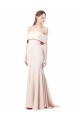 Sleeveless High Neck Stretch Crepe Nude Long Formal Evening Gown / Prom Dress / Bridesmaid Dress Adelaide