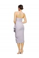 Sleeveless Strapless Stretch Crepe Arctic Lilac Cocktail Length High Low Evening Gown / Prom Dress / Bridesmaid Dress Adelaide