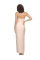 Sleeveless Strapless Stretch Crepe Nude Long Semi Formal Evening Dress / Prom Dress / Bridesmaid Dress Adelaide
