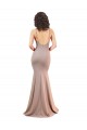 Sleeveless V-Neck Stretch Crepe Dusty Pink Long Black Tie Evening Gown / Prom Dress / Bridesmaid Dress Adelaide
