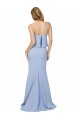 Sleeveless Strapless Stretch Crepe Light Sky Blue Long Formal Dress / Bridesmaid Dress Adelaide