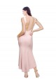 Sleeveless High Neck Stretch Crepe Pink Midi Length High Low Evening Gown / Prom Dress / Bridesmaid Dress Adelaide