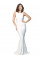 Sleeveless High Neck Stretch Crepe Ivory Long Formal Evening Gown / Prom Dress / Bridesmaid Dress Adelaide