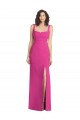 Sleeveless Square Neck Stretch Crepe Fuchsia Long Semi Formal Evening Dress / Prom Dress / Bridesmaid Dress Adelaide