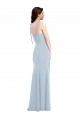 Sleeveless Strapless Stretch Crepe Light Sky Blue Long Bridesmaid Dress / Formal Dress Adelaide