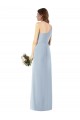 Sleeveless One Shoulder Stretch Crepe Light Sky Blue Long Semi Formal Evening Dress / Prom Dress / Bridesmaid Dress Adelaide
