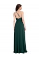 Sleeveless One Shoulder Stretch Crepe Midnight Green Long Formal Evening Gown / Prom Dress / Bridesmaid Dress Adelaide