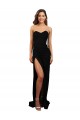 Sleeveless High Neck Stretch Crepe Black Long Formal Evening Gown / Prom Dress / Bridesmaid Dress Adelaide