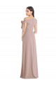 Sleeveless Off the Shoulder Stretch Crepe Dusty Pink Long Formal Evening Gown / Prom Dress / Bridesmaid Dress Adelaide
