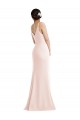 Sleeveless V-Neck Stretch Crepe Pink Long Formal Evening Gown / Prom Dress / Bridesmaid Dress Adelaide