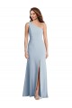 Sleeveless One Shoulder Stretch Crepe Light Sky Blue Long Formal Evening Gown / Prom Dress / Bridesmaid Dress Adelaide
