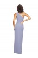 Sleeveless One Shoulder Stretch Crepe Smoke Blue Long Formal Evening Gown / Prom Dress / Bridesmaid Dress Adelaide