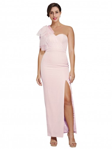 Sleeveless Sweetheart Stretch Crepe Pink Long Formal Evening Gown / Prom Dress / Bridesmaid Dress Adelaide