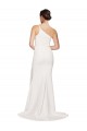 Sleeveless Strapless Stretch Crepe Ivory Sweep Train Semi Formal Evening Dress / Prom Dress / Bridesmaid Dress Adelaide