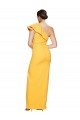 Sleeveless One Shoulder Stretch Crepe Saffron Long Formal Evening Gown / Prom Dress / Bridesmaid Dress Adelaide