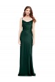 Sleeveless Cowl Neck Stretch Satin Hunter Long Black Tie Evening Gown / Prom Dress / Bridesmaid Dress Adelaide