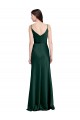 Sleeveless Cowl Neck Stretch Satin Hunter Long Black Tie Evening Gown / Prom Dress / Bridesmaid Dress Adelaide