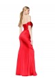 Sleeveless High Neck Stretch Satin Red Long Formal Evening Gown / Prom Dress / Bridesmaid Dress Adelaide