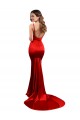 Sleeveless Sweetheart Stretch Satin Red Long Evening Dress / Bridesmaid Dress Adelaide