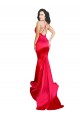 Sleeveless Sweetheart Stretch Satin Red Long Formal Evening Gown / Prom Dress / Bridesmaid Dress Adelaide