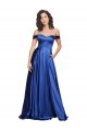 Sleeveless Sweetheart Stretch Satin Royal Blue Sweep Train Formal Evening Gown / Prom Dress / Bridesmaid Dress Adelaide