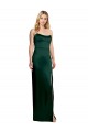 Sleeveless Strapless Stretch Satin Hunter Long Formal Evening Gown / Prom Dress / Bridesmaid Dress Adelaide