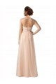 Sleeveless Sweetheart Tulle Nude Long Bridesmaid Evening Gowns Adelaide