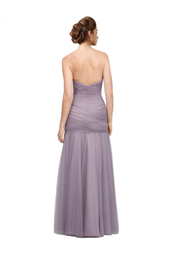 Sleeveless Sweetheart Tulle Heather Long Bridesmaid Dress Adelaide