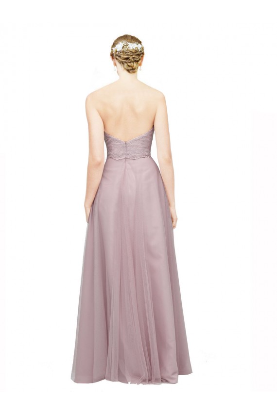Sleeveless Sweetheart Tulle & Lace Light Lilac Long Bridesmaid Dress / Evening Dress Adelaide